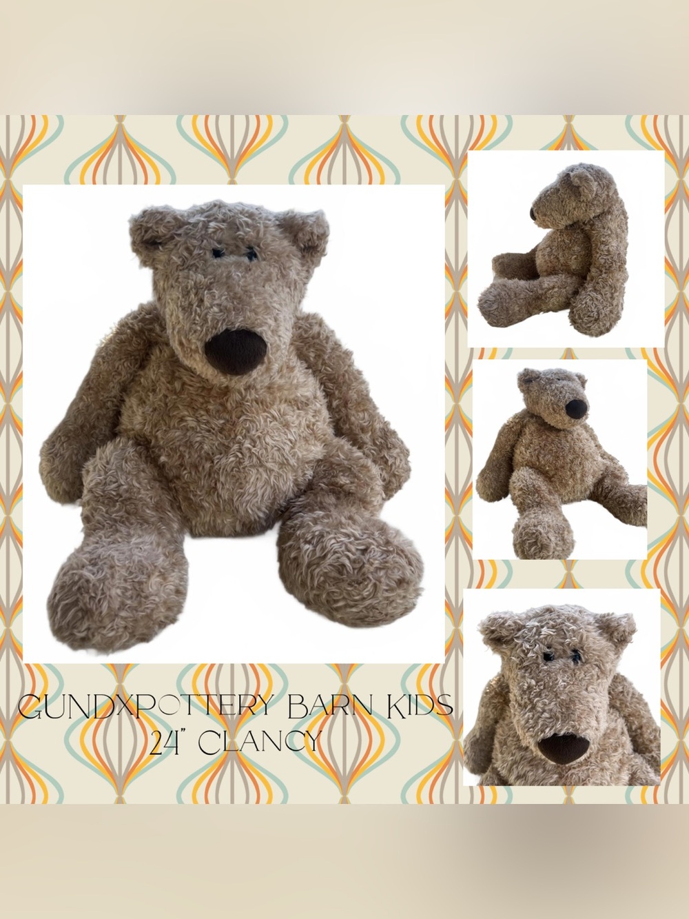 GUND x Pottery Barn Kids 24” Clancy Bear Plush Stuffed Animal (2003)